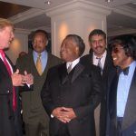 Donald Trump, Al Sharpton, Jesse Jackson, and James Brown